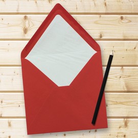 FarbenFroh by GUSTAV NEUSER 50x Envelopes Square 16 x 16 cm Rose Red (Red) Envelopes with white silk lining Envelopes without window & with wet glue for invitation cards for weddings and birthdays