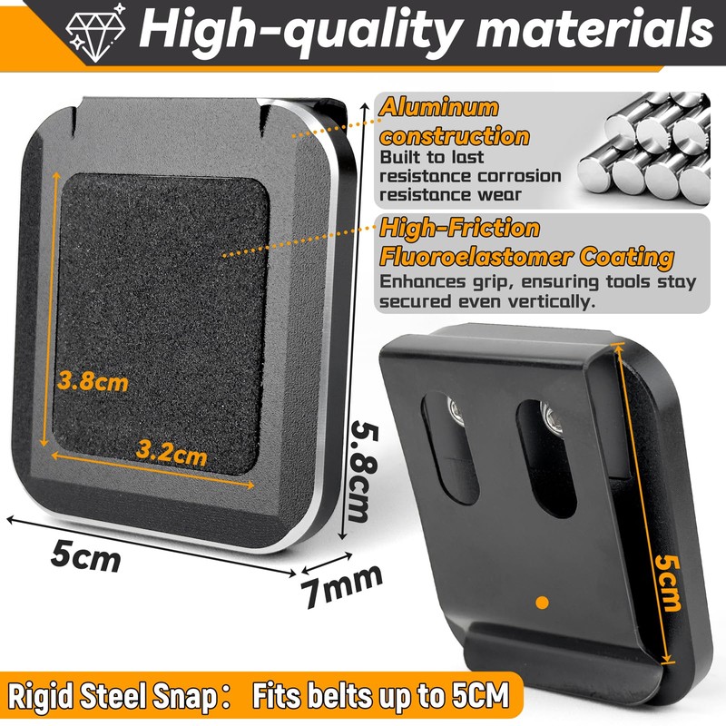 otuiaim Magnetic Tool Holder Belt Clip - Easy Access to