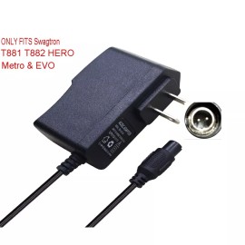 PPA Check Your Model! Charger Power Cord for Swagtron Hoverboard T881 T882 Hero EVO