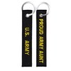 U.S. Army / Proud Army Aunt - Black Embroidered Key