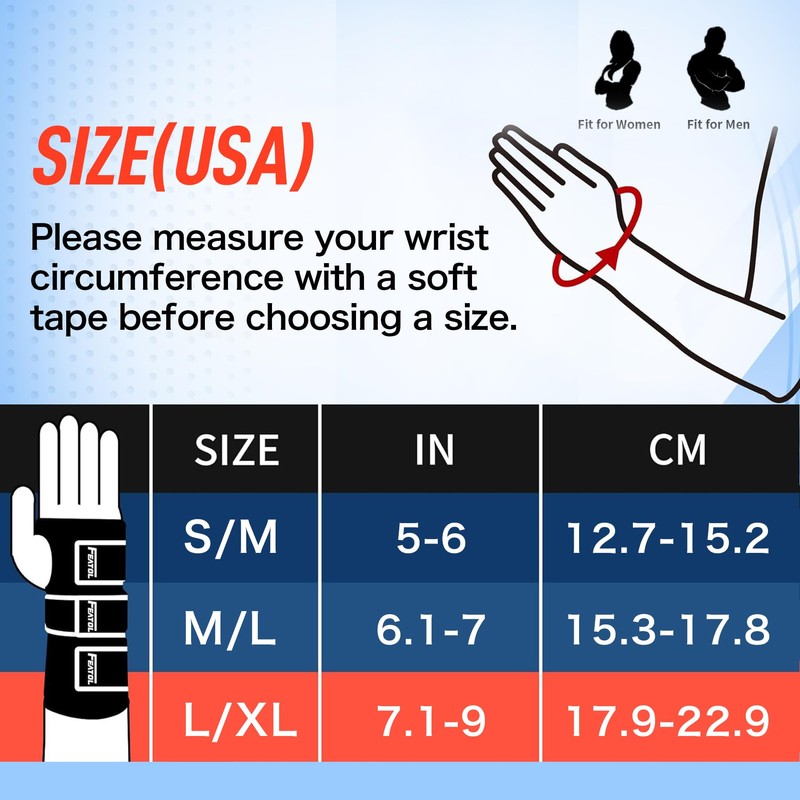 FEATOL Carpal Tunnel Wrist Brace Night Support, Thumb Spica Splint