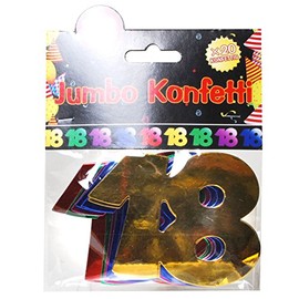 Udo Schmidt GmbH & Co Jumbo Numbers Confetti 18 Inch Birthday Decoration Party Table Decoration Colourful Giant 10 cm