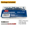 Allkeen 3/16" x 1-1/4" Torx Head Concrete Screws for Anchoring