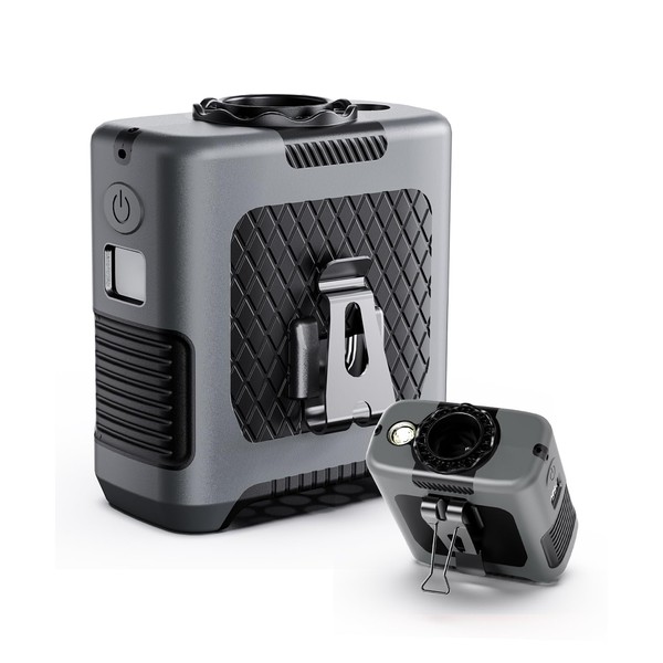 GRLELOU Portable Waist Fan, Shirt Fan Rechargeable with 5 Speeds