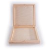 Small Square Decorative Wooden Box with Lid & Bolt Closure