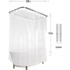 De-Mediocre Clawfoot Tub Shower Curtain 180x60 Inch Clear Liner All