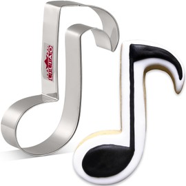 LILIAO Music Note Cookie Cutter Music Biscuit Fondant Cutter - 3.2 x 4.2 inches - Stainless Steel