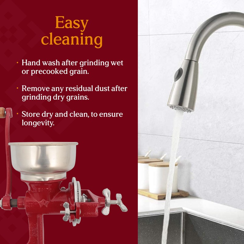 Estrella Cast Iron Manual Crank Corn Grain Grinder 14" Tall