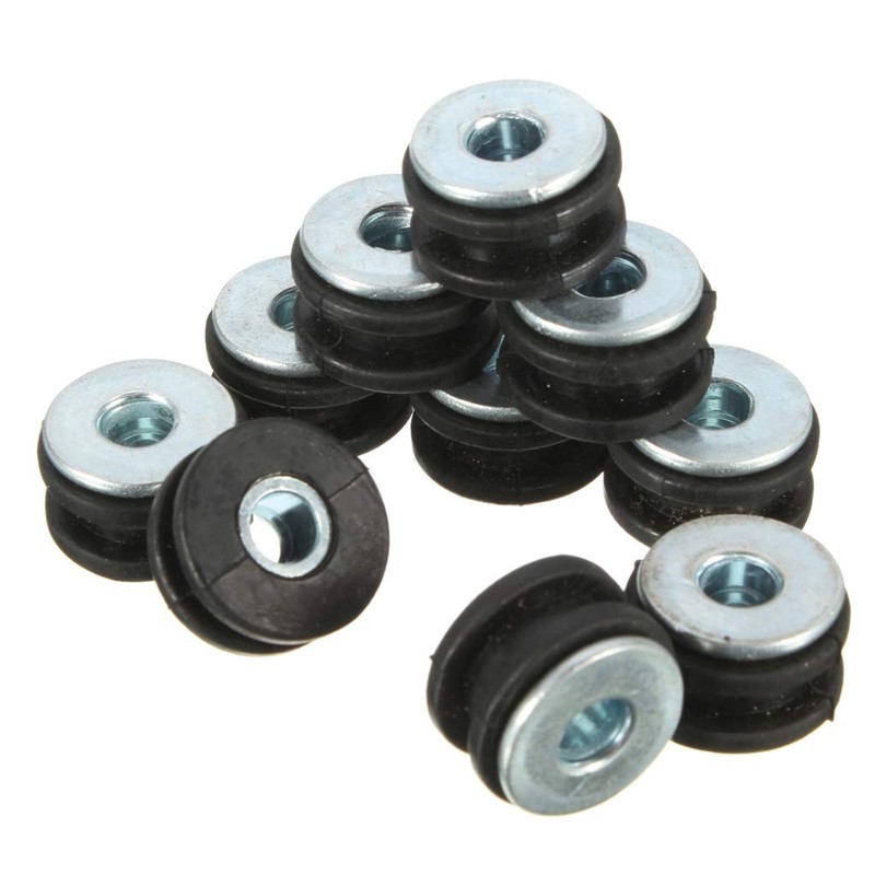 JDIEOQA 10Pcs Motorcycle Rubber Grommets Bolt Kit, Pressure Relief Motorbike