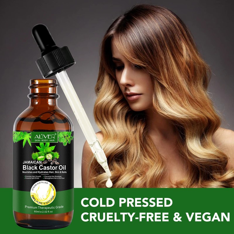 Generic Organic Castor Oil, Black Castor Oil for Hair Growth,
