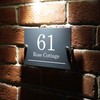 Badgemaster Modern Anthracite House Number Sign Plaque Stainless Steel Standoffs