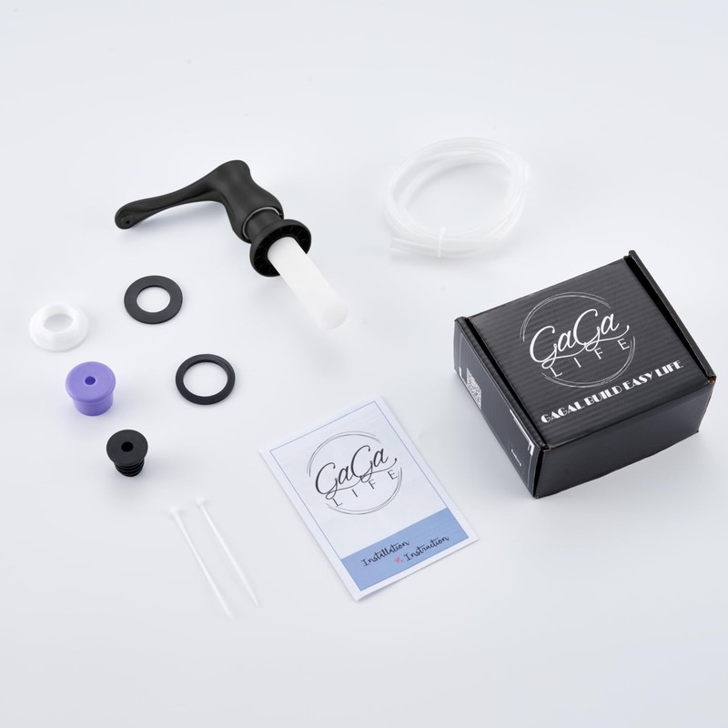 GAGALIFE Kitchen Sink Soap Dispenser Matte Black, Under Sink Soap