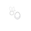 VE Bunny and Easter Egg Shaped Wire Wreath Frame Everyday