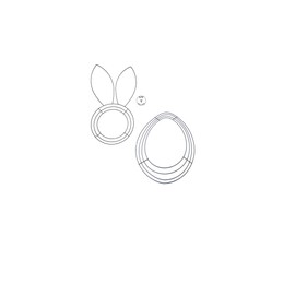 VE Bunny and Easter Egg Shaped Wire Wreath Frame Everyday use or Special Occasions Like Easter. Decoration DIY (Total 2) Size 15.3 in Easter Bunny, 17.3 in. Easter Egg