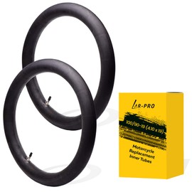 (2-Pack) 100/90-19 (4.10 x 19) Motorcycle Inner Tubes - 19" Dirt Bike Natural Rubber Tubes - Pinch and Puncture-Resistant Tubes - TR4 Valve Stems - Designed for Off-Road and Motocross Tires