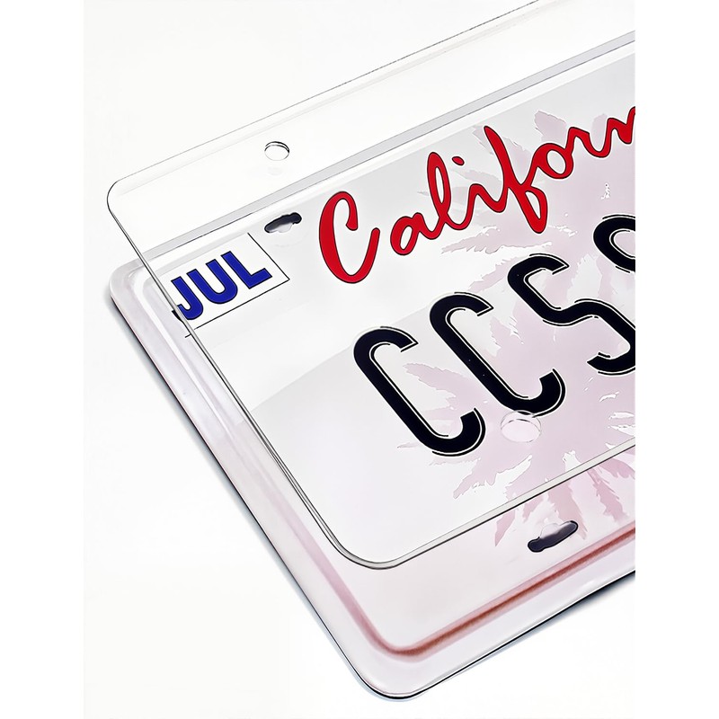 Drsvabze 2-Pack Clear License Plate Covers and Frames - Acrylic