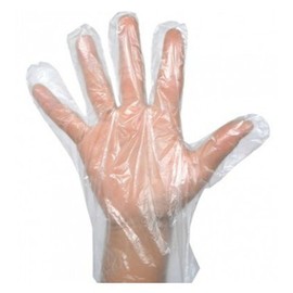 CrazyGadget 1000 x Large Clear Disposable Plastic Polythene PE Gloves Cleaning Prepare Food Decorating