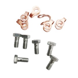 HERIS 3905307 Cummins Fuel Return Line Banjo Bolt Set w/Seals 89-1998 Dodge 6BT 12V 3.9 5.9