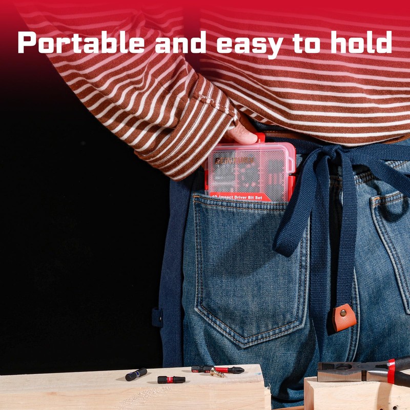 Geinxurn 42pieces Screwdriver Bits Set, Impact Magnetic S2 Steel Multi