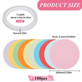 SOFPLATE Pack of 100 Round Paper Cut-Outs, 3.9 {1} cm, for the Classroom, Paper Cut-Outs, Circle, Various Colourful Dots, Pin Board, Classroom Cutouts for School, Classroom, Pinnwa
