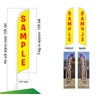 Seafood Feather Flag Kit with Ground Spike, Outdoor Restaurant Advertising