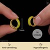 Gold Plated Silver Emerald Crystal Hoop Earrings for Women |
