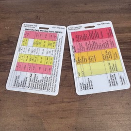 Maternity Early Warning Score (MEWS) Reference Card, Healthcare Educational Tool, Double-Sided - TMG Cards