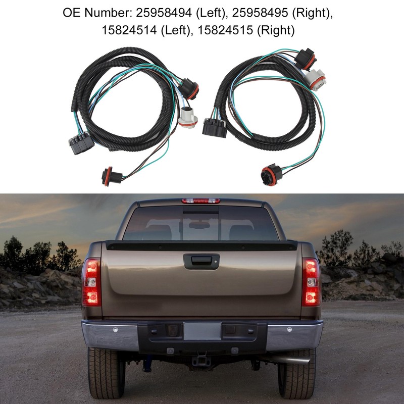 1 Pair Tail Light Wiring Harness 25958494 Improved Visibility Rear