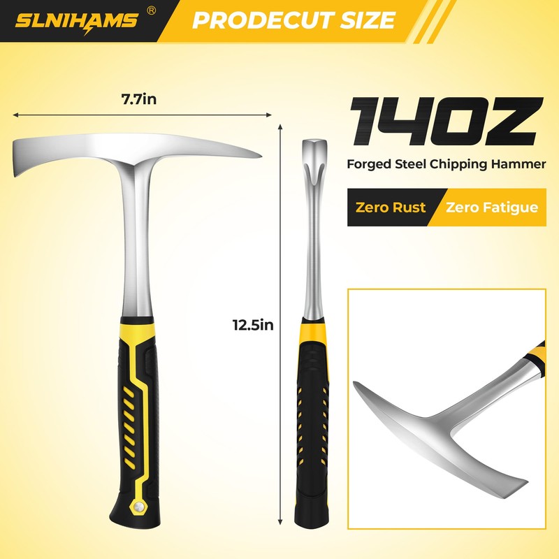 SLNIHAMS Chipping Hammer, 14oz Welding Chipping Hammer, Heavy Duty Slag