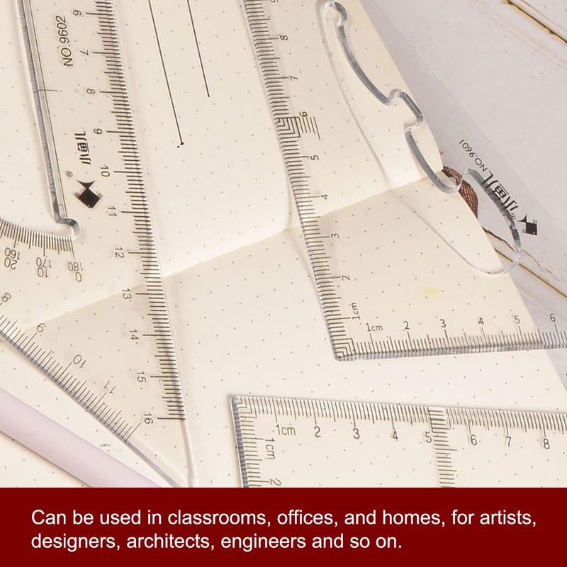2 PCS Triangle Ruler Square Set 18cm, 16cm 30/60 and