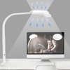 LED Desk Lamp with Clamp, Eye-Caring Desk Light with Sunshade