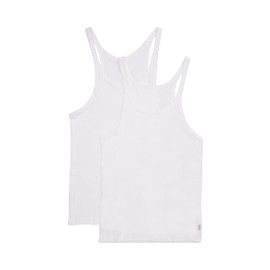 Bonds Women's Soft Chesty Tank Top in Stretchy 100% Cotton Rib for Women, 2-Pack White
