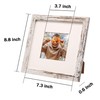 NDUFOA 8x8 Picture Frame, Display Photos 4x4 with Mat or