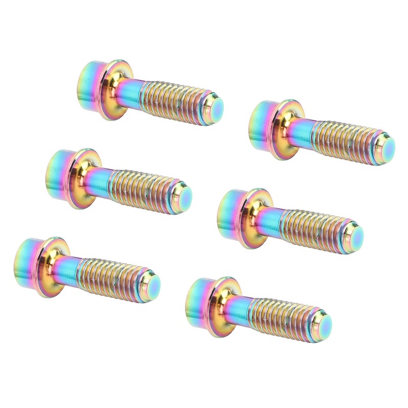 6PCS Bicycle Stem Bolt M5 X 16mm Titanium Alloy Waterproof