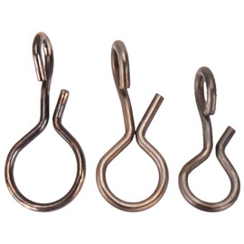 GOMAKERER 150 Pcs 3 Sizes Fishing Hook Line Connector, Stainless Steel No Knot Fast Snaps Quick Fly Fishing Snaps Quick Lure Change Clips for Flies Jigs Lures