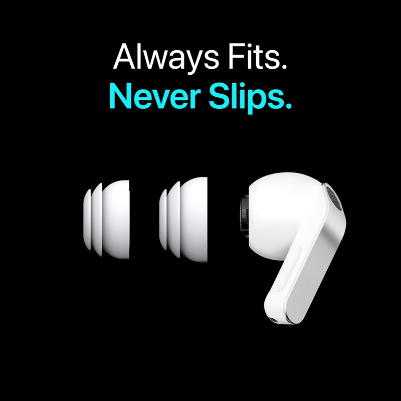 Premium Multi-Flange Eartips for Galaxy Buds3 Pro/Galaxy Buds4 Pro (White,