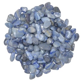 Hypnotic Gems Materials: 11 lbs Blue Quartz Tumbled Stones - Grade 2 - XXSmall - 0.25" to 0.75" Avg. - Bulk Natural Rocks Polished Gemstone Supplies for Wicca, Reiki, Energy Crystal Healing