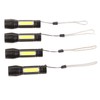 4Pcs Retractable Flashlight COB LED Zoom Flashlight Rechargeable Strong Light