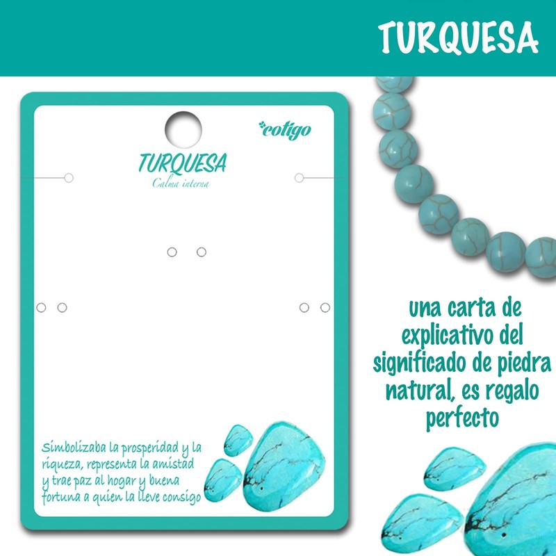 cotigo Natural Stone Bracelet - Elastic Thread Bracelet with Natural