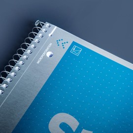Brunnen Brunnen 1067147 Notizblock/Collegeblock Dotted Premium Deckblatt , 1 Stück cyan-metallic