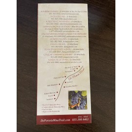 DWT Winery Wine Trail De Portola guide map brochure Flyer
