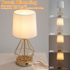 YEPOLI Gold Cordless Lamp,Touch Stepless Dimming,8000mAh Rechargeable Battery Table Lamp,Gold