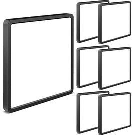 6Pack 12inch Square Black 3200LM LED Flush Mount Ceiling Light,28W White 6000K Slim Surface Mount Ceiling Light Fixture for Kitchen Bedroom Living Room