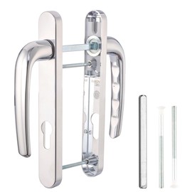 Hardver UPVC Front Door Chrome Handle Set, 92mm PZ 122mm, Double Glazing, Patio, PVC Chrome Composite Door Handles