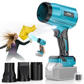 Leaf Blower Cordless Compatible with Makita 18V: 800000RPM Portable Dust Cleaner, Electric Handheld Turbo Jet Blower Lightweight with Brushless Motor for Patio Cleaning Garden Lawn Care (No Battery)