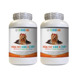 MY LUCKY PETS LLC Dog Skin hot spot - Dog Healthy Hair and Coat - Shinny Coat - Skin Health - Immune Support - Nail Health - Allergy Immune Supplement for Dogs - 120 Treats (2 Bottles)