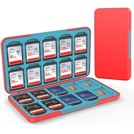 HEIYING SD Card Holder for Memory SD Card and Micro Card, Portable SD Card Holder SD SDHC SDXC TF Card Storage with 20 SD Card Slots & 20 Micro SD Card Slots.