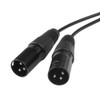 [WV2301-1.5] XLR Cannon (Male/Black) x 2-RCA Pins x 2, Unbalanced