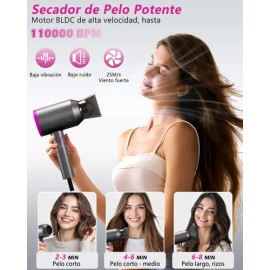 Secador Para Cabello Plegable Profesional Secadora Seguridad                                                                                          