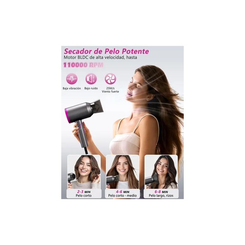 Secador Para Cabello Plegable Profesional Secadora Seguridad